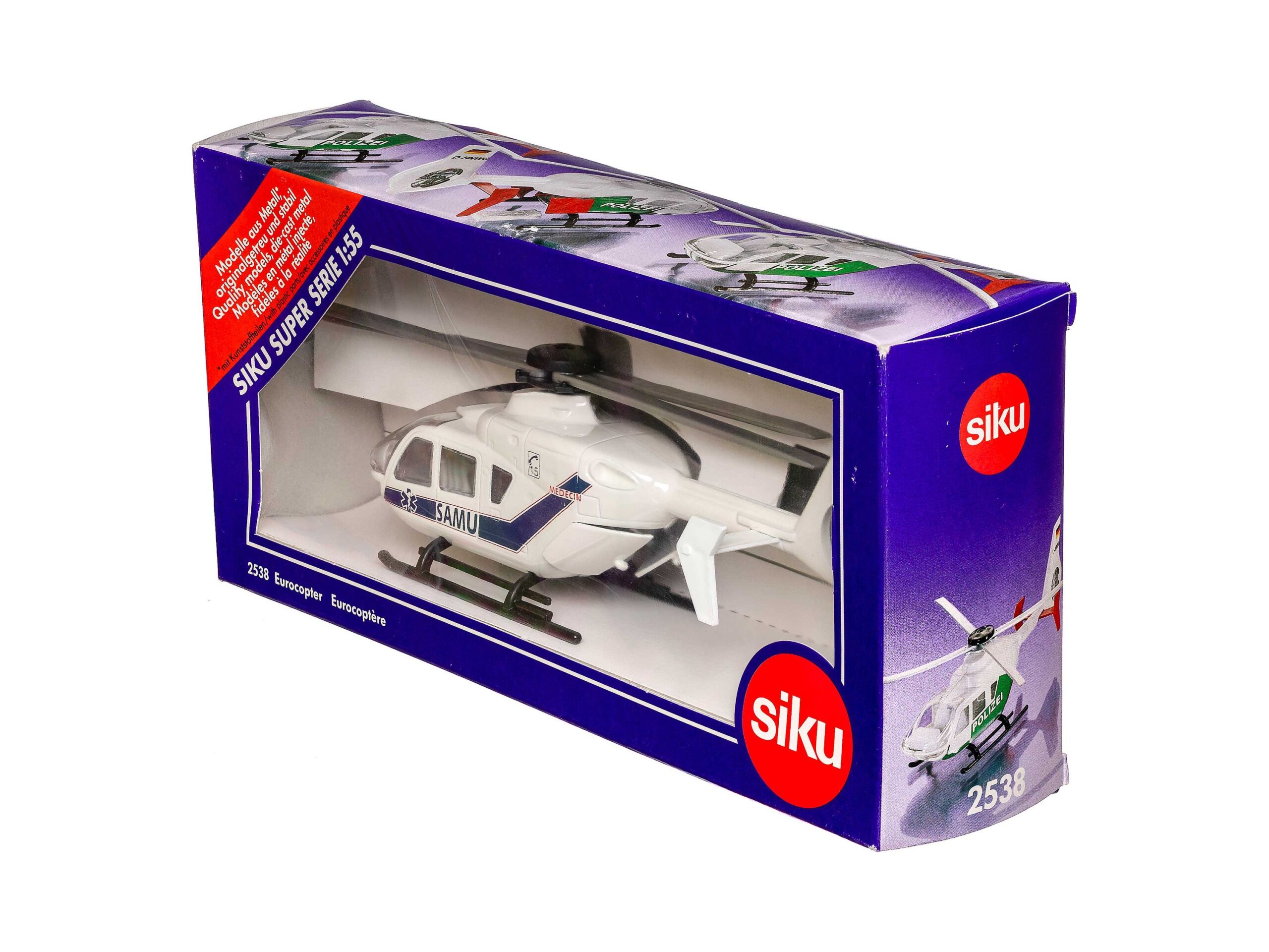 Siku 2538 SAMU Hubschrauber Eurocopter (EC 135) 1:55 OVP 1 Siku 2538 SAMU Hubschrauber Eurocopter (EC 135) 1:55 OVP