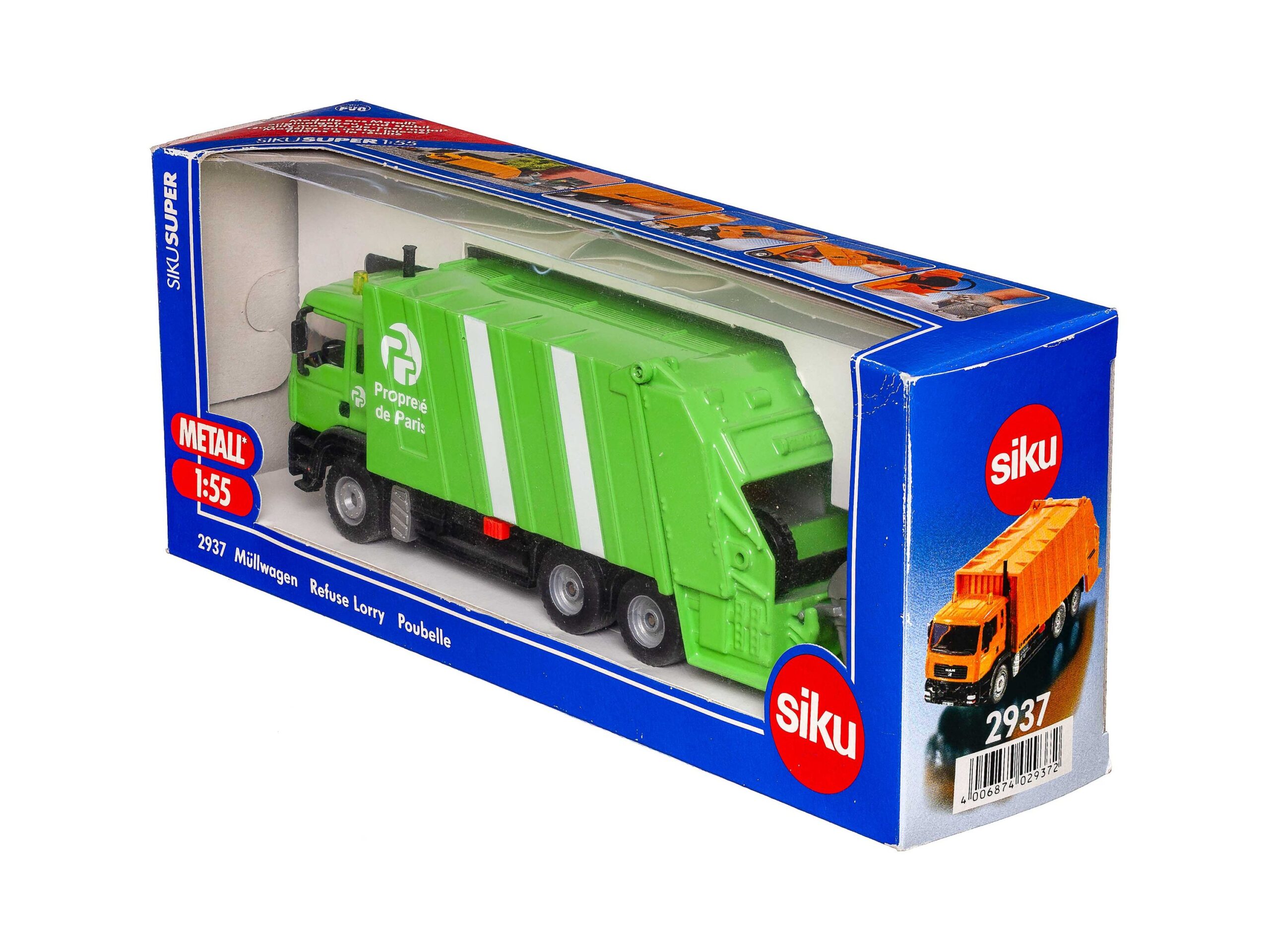 Siku 2937 MAN Müllwagen Propriete de Paris 1:55 OVP 1 Siku 2937 MAN Müllwagen Propriete de Paris 1:55 OVP