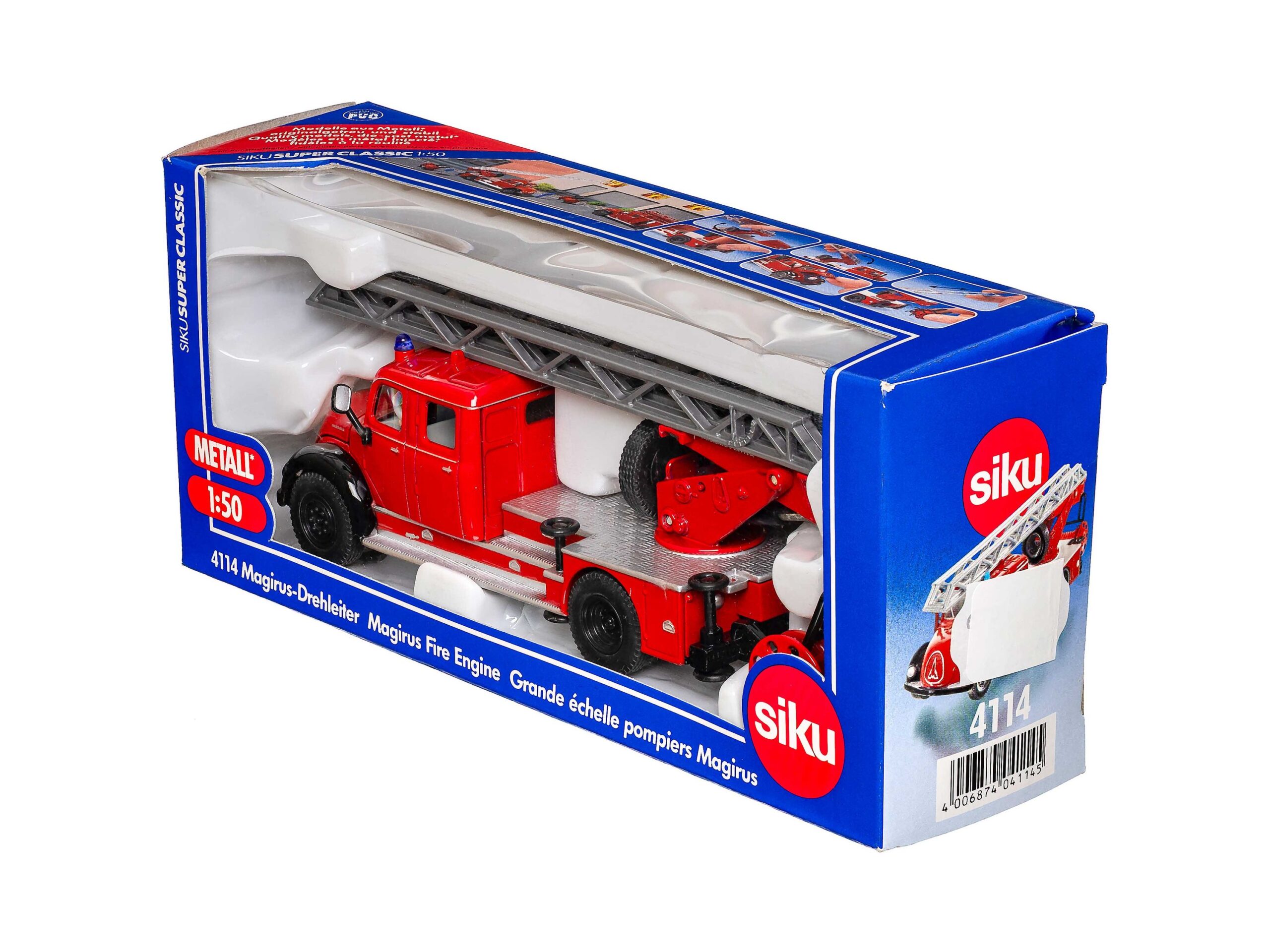 Siku 4114 Feuerwehr Drehleiter (Magirus) 1:50 OVP 1 Siku 4114 Feuerwehr Drehleiter (Magirus) 1:50 OVP