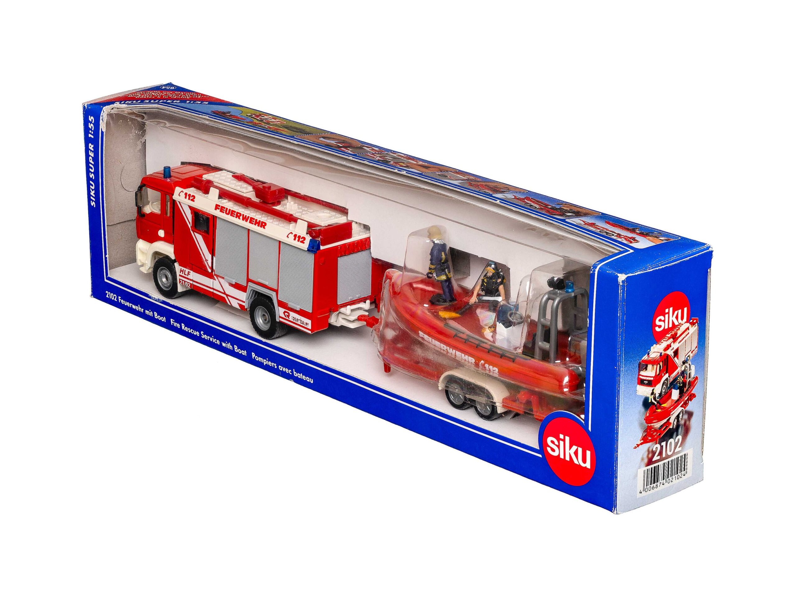 Siku 2102 Feuerwehr MAN mit Boot 1:55 OVP 1 Siku 2102 Feuerwehr MAN mit Boot 1:55 OVP