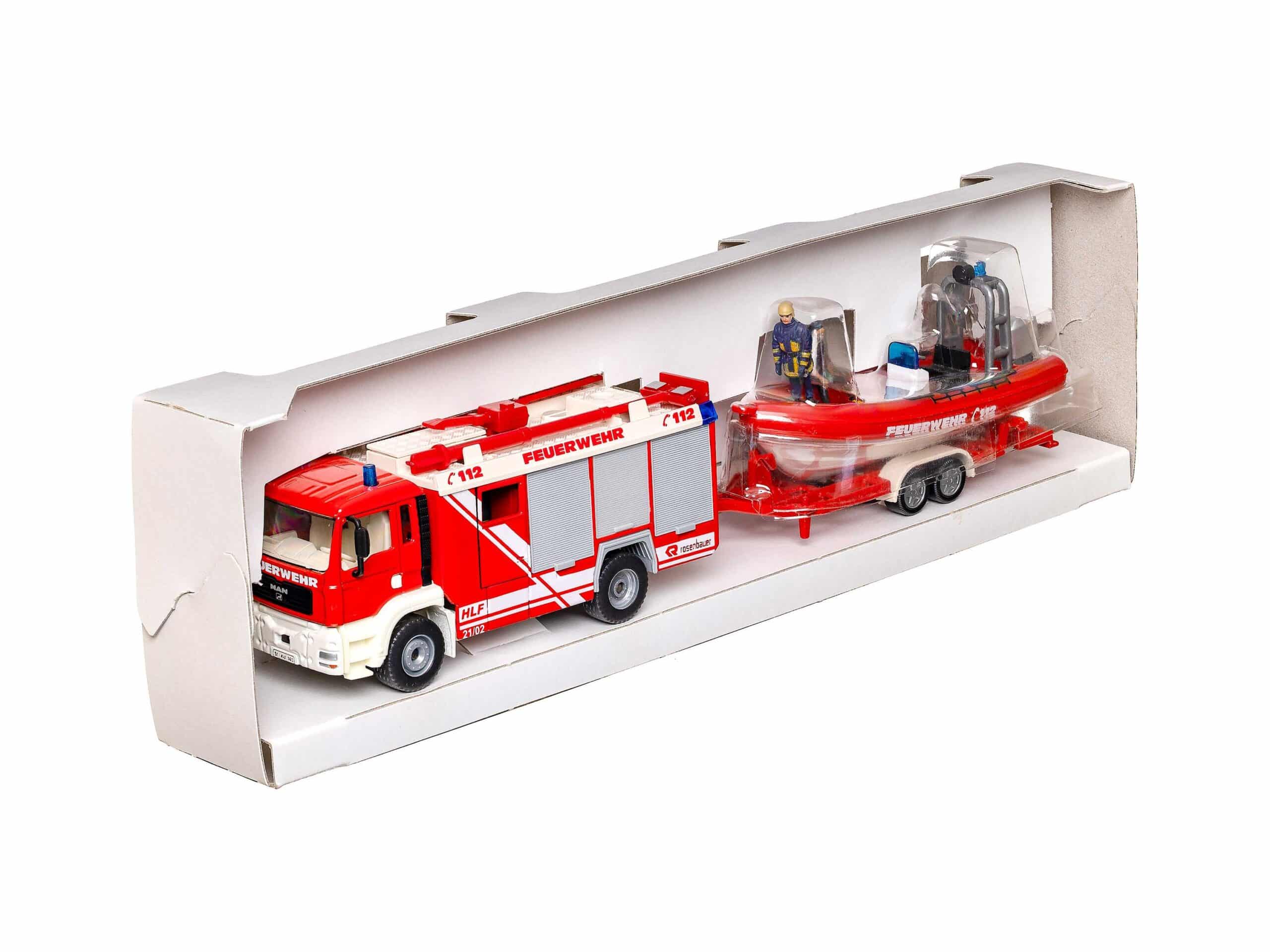 Siku 2102 Feuerwehr MAN mit Boot 1:55 OVP 2 Siku 2102 Feuerwehr MAN mit Boot 1:55 OVP – Bild 2