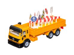 Siku 2610 LKW mit Verkehrszeichen (Mercedes) 1:55 OVP – Bild 2