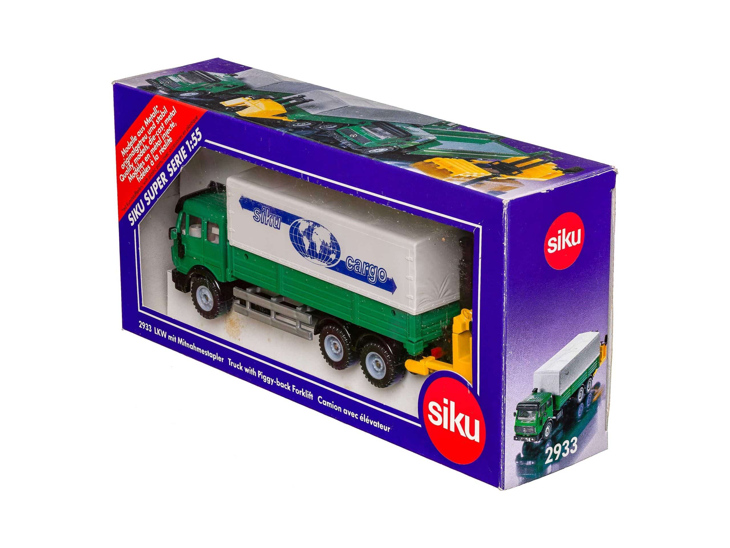 Siku 2933 Mercedes LKW mit Mitnahmestapler Siku Cargo 1:55 OVP 1 Siku 2933 Mercedes LKW mit Mitnahmestapler Siku Cargo 1:55 OVP