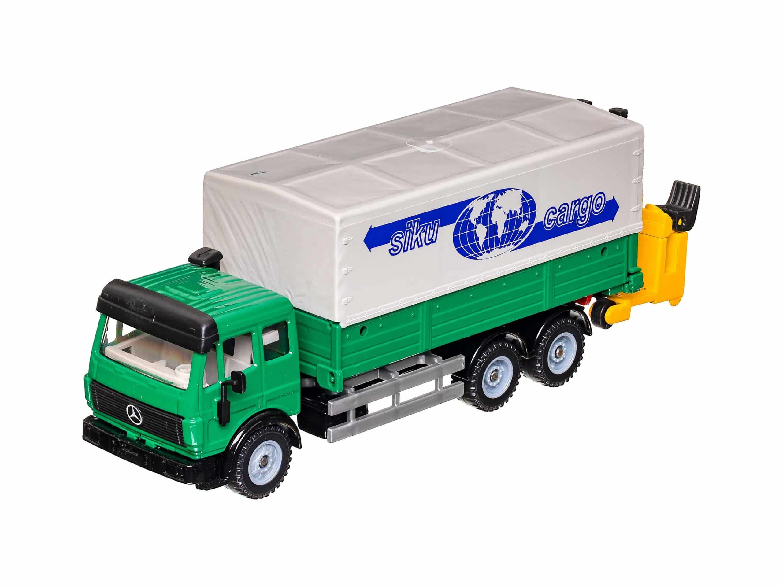 Siku 2933 Mercedes LKW mit Mitnahmestapler Siku Cargo 1:55 OVP 2 Siku 2933 Mercedes LKW mit Mitnahmestapler Siku Cargo 1:55 OVP – Bild 2