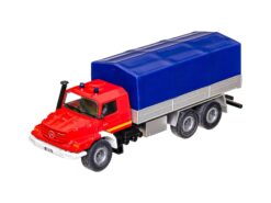 Siku 3547 Feuerwehr Mercedes Benz Zetros mit Pritsche und Plane Umbau 1:50 OVP – Bild 2