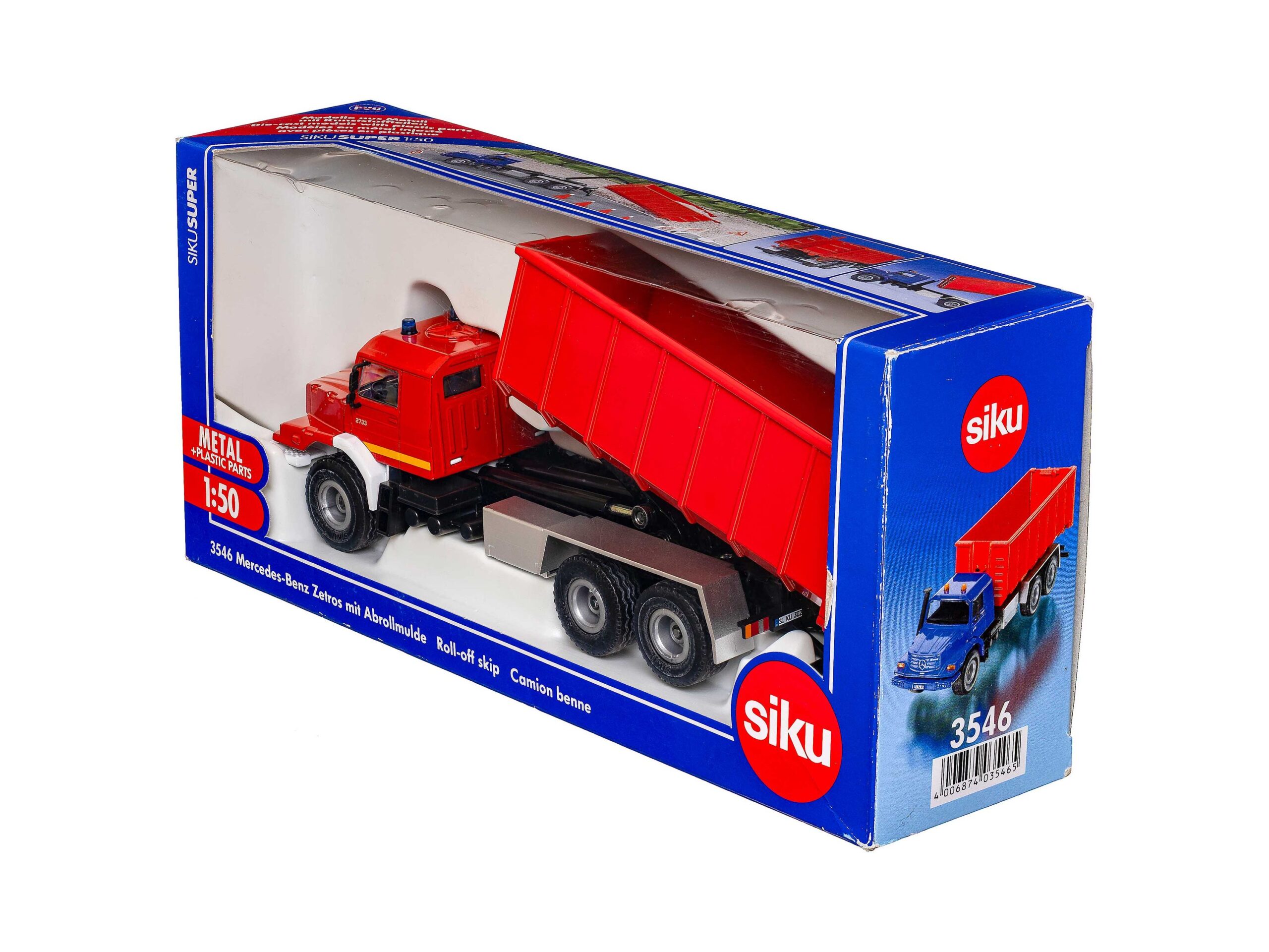 Siku 3546 Feuerwehr Mercedes Benz Zetros mit Abrollmulde 1:50 OVP 1 Siku 3546 Feuerwehr Mercedes Benz Zetros mit Abrollmulde 1:50 OVP