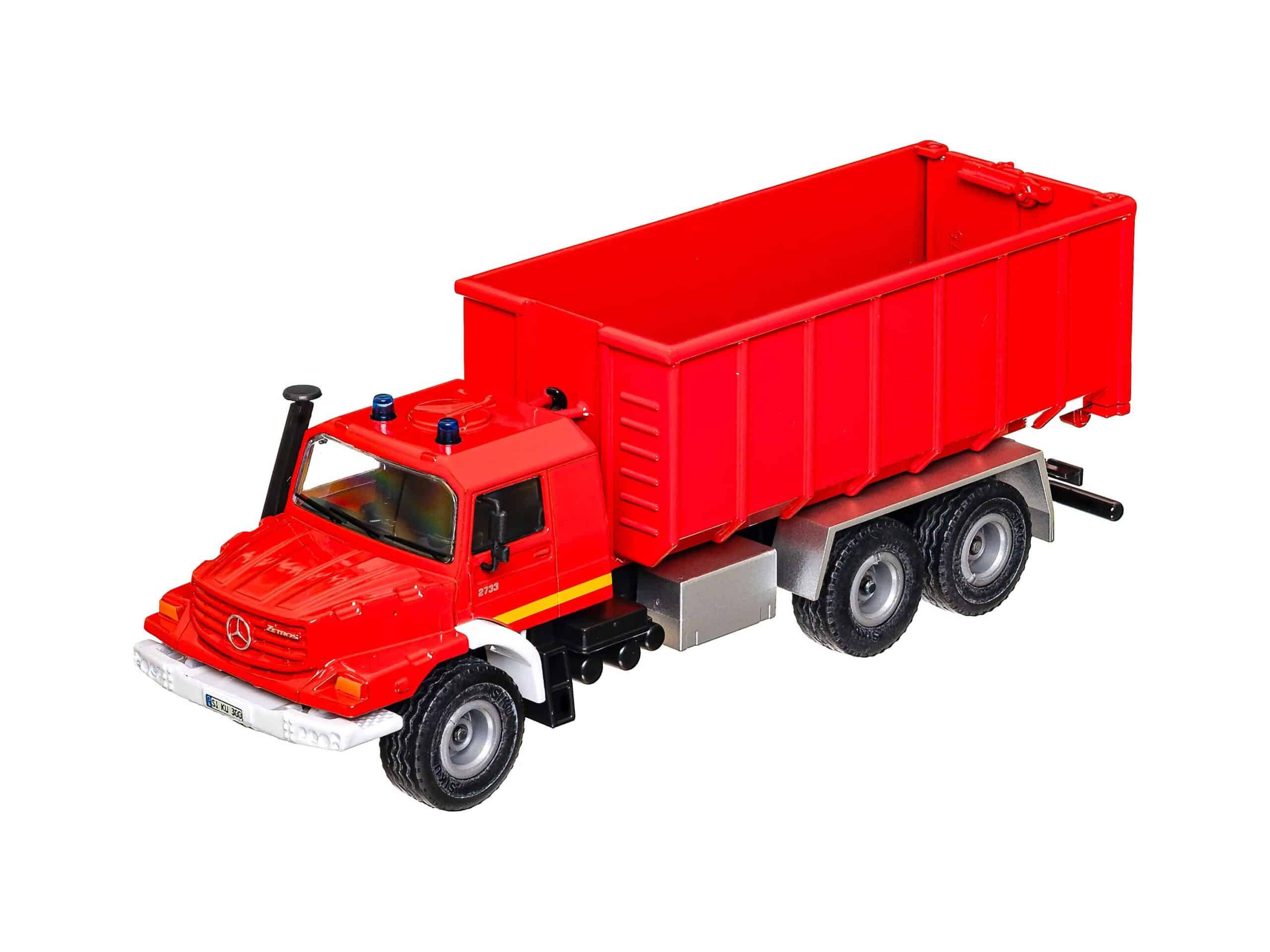Siku 3546 Feuerwehr Mercedes Benz Zetros mit Abrollmulde 1:50 OVP 2 Siku 3546 Feuerwehr Mercedes Benz Zetros mit Abrollmulde 1:50 OVP – Bild 2