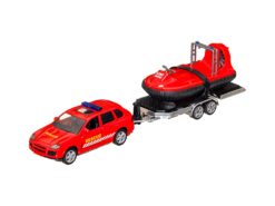 Siku 2549 Feuerwehr PKW mit Anhänger und Hovercraft OVP – Bild 2