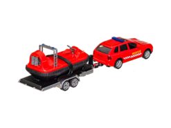 Siku 2549 Feuerwehr PKW mit Anhänger und Hovercraft OVP – Bild 3