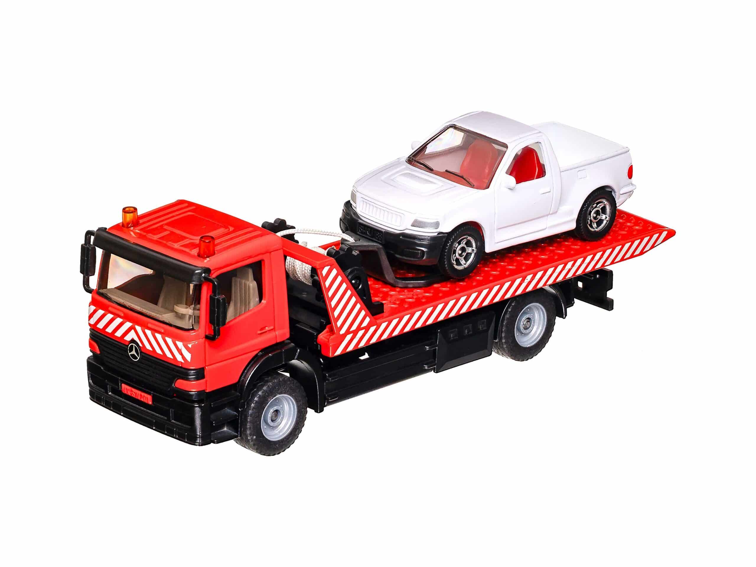 Siku 271288800 Mercedes Abschleppwagen mit PKW 1:55 OVP 2 Siku 271288800 Mercedes Abschleppwagen mit PKW 1:55 OVP – Bild 2
