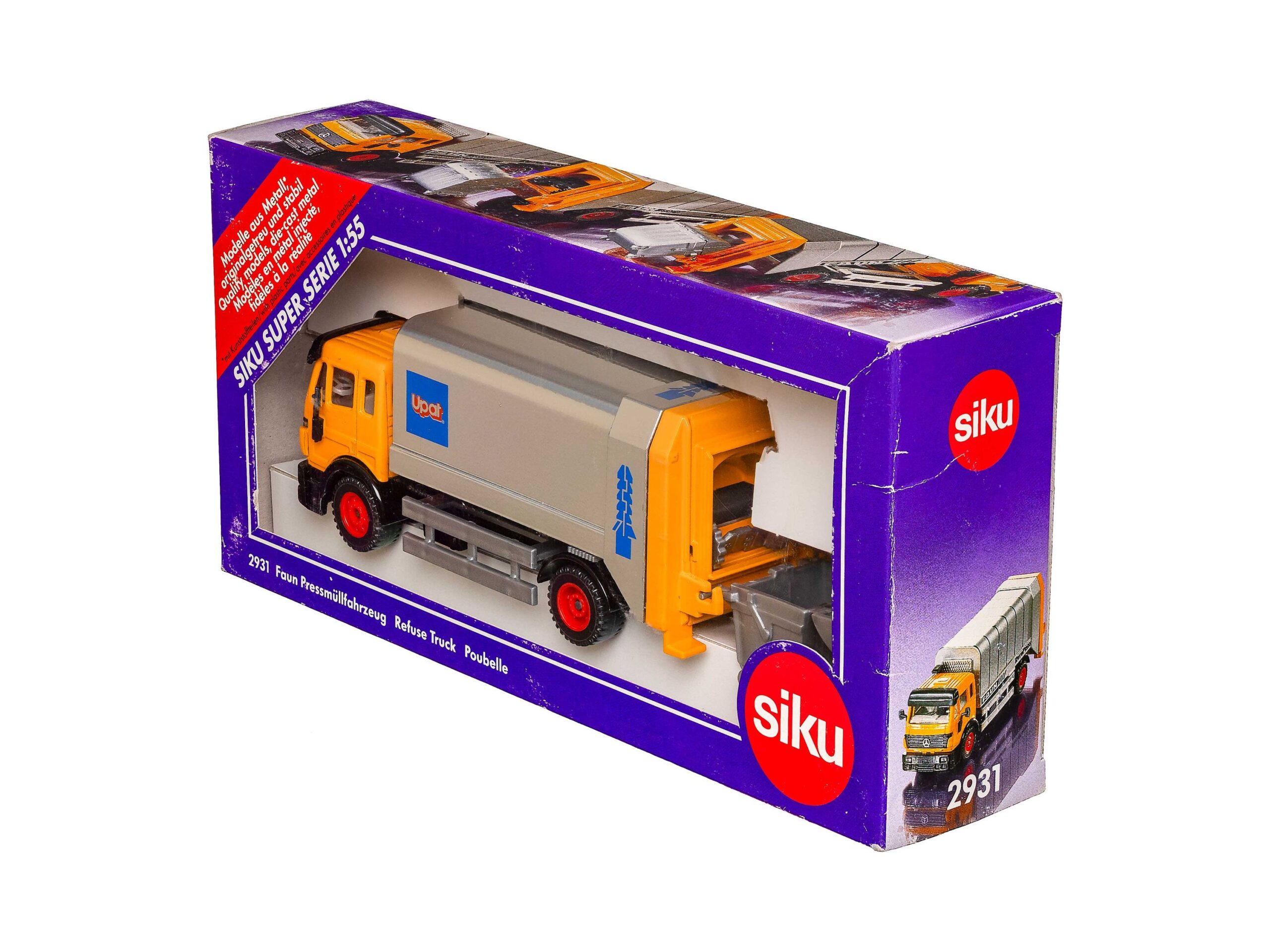 Siku 2931 Upat Faun Mercedes Pressmüllfahrzeug Werbemodell 1:55 OVP 1 Siku 2931 Upat Faun Mercedes Pressmüllfahrzeug Werbemodell 1:55 OVP