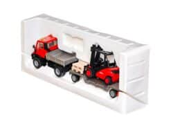 Siku 2522 Unimog U 140 (Mercedes Benz) mit Gabelstapler OVP 5 Siku 2522 Unimog U 140 (Mercedes Benz) mit Gabelstapler OVP – Bild 3