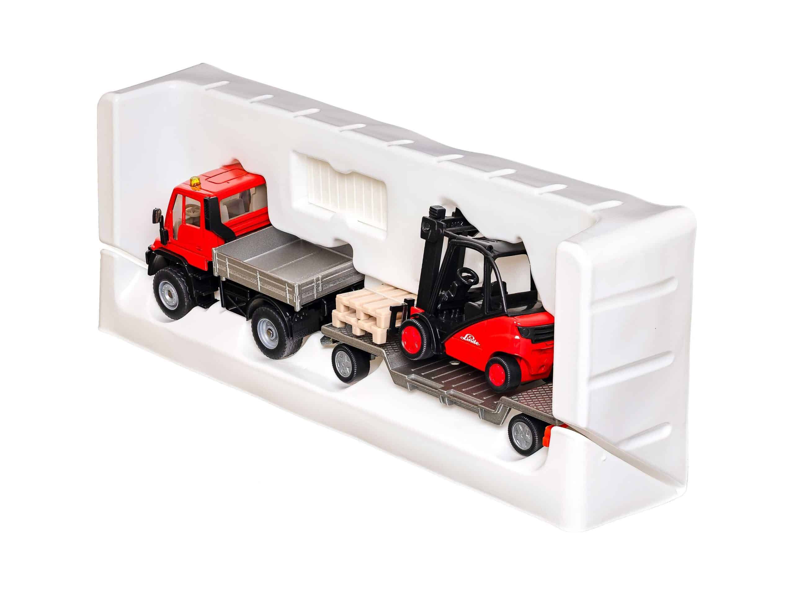 Siku 2522 Unimog U 140 (Mercedes Benz) mit Gabelstapler OVP 3 Siku 2522 Unimog U 140 (Mercedes Benz) mit Gabelstapler OVP – Bild 3
