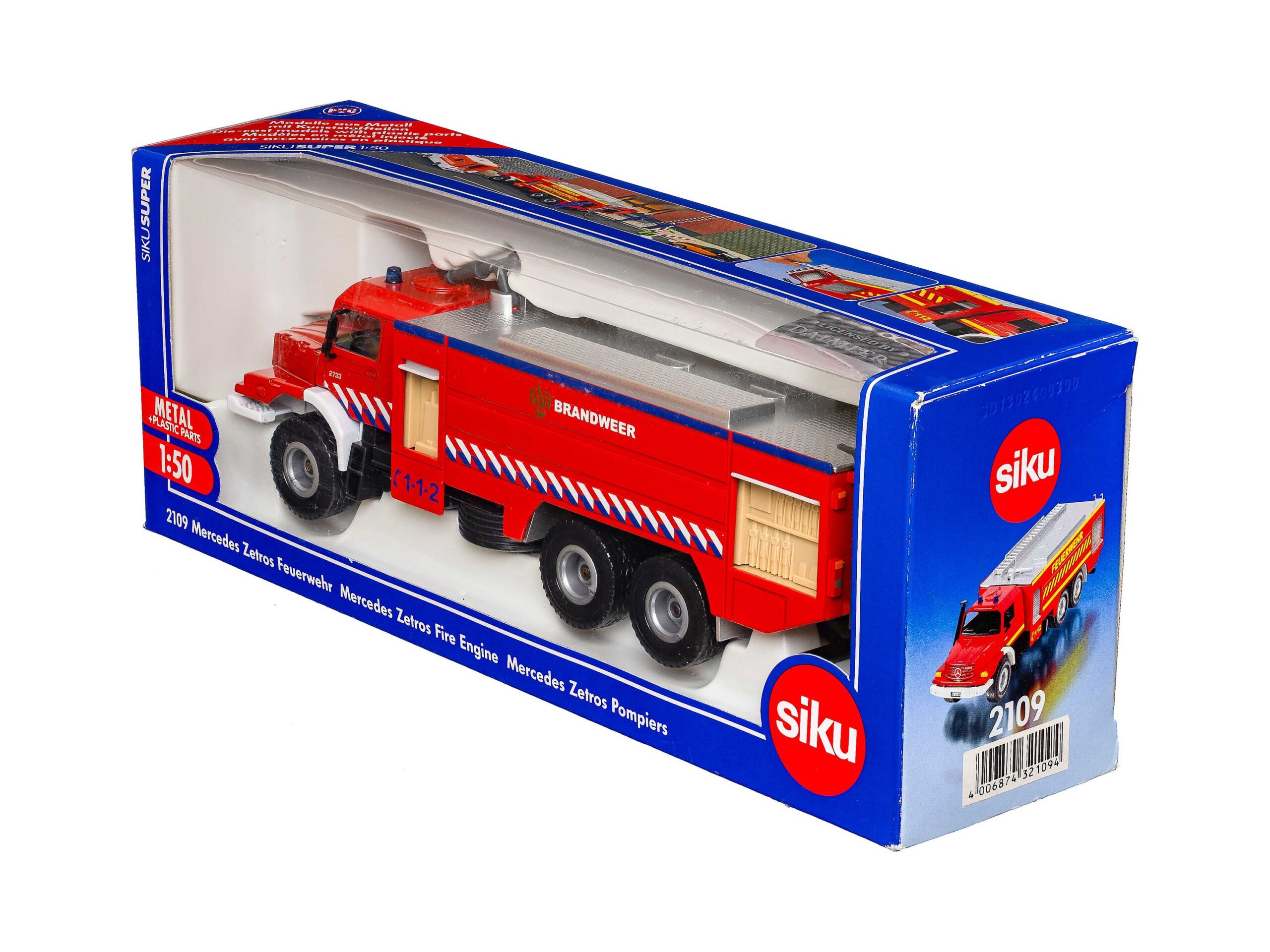 Siku 2109 Mercedes Zetros Brandweer 1:50 OVP 1 Siku 2109 Mercedes Zetros Brandweer 1:50 OVP