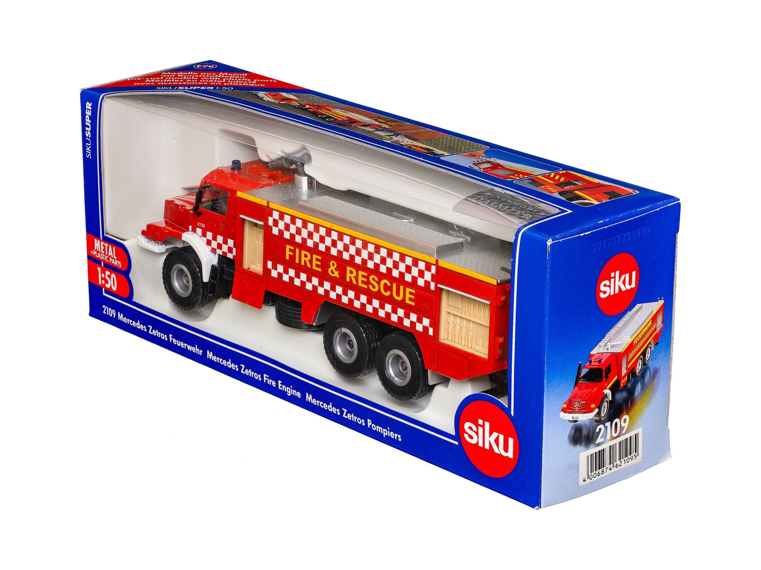 Siku 2109 Mercedes Zetros Feuerwehr Fire & Rescue 1:50 OVP 1 Siku 2109 Mercedes Zetros Feuerwehr Fire & Rescue 1:50 OVP