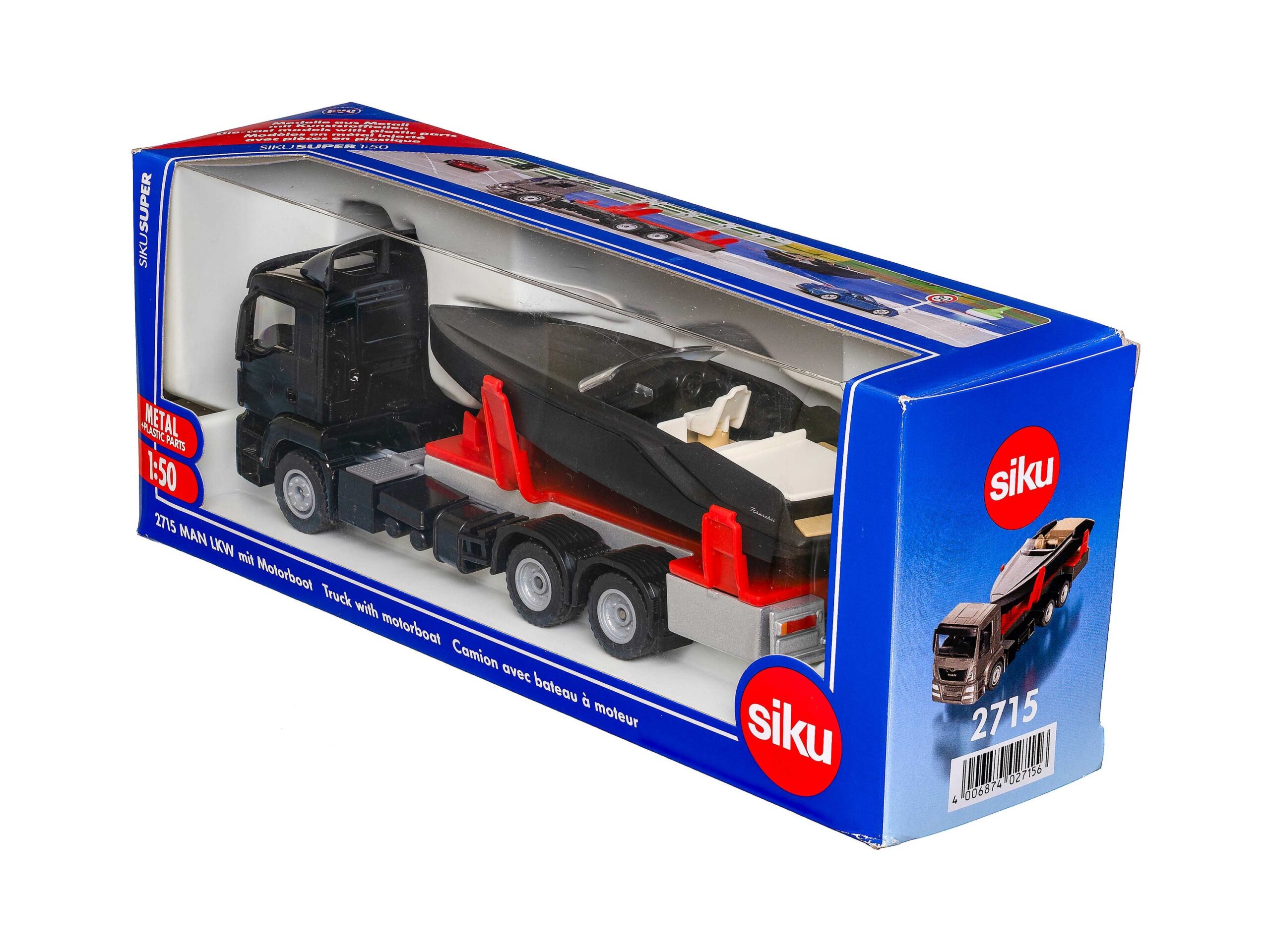 Siku 2715 MAN LMW mit Motorboot Umbau 1:50 OVP 1 Siku 2715 MAN LMW mit Motorboot Umbau 1:50 OVP