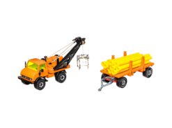 Siku 2820 Rohrverleger mit Anhänger (Mercedes Benz Unimog 406) OVP – Bild 3