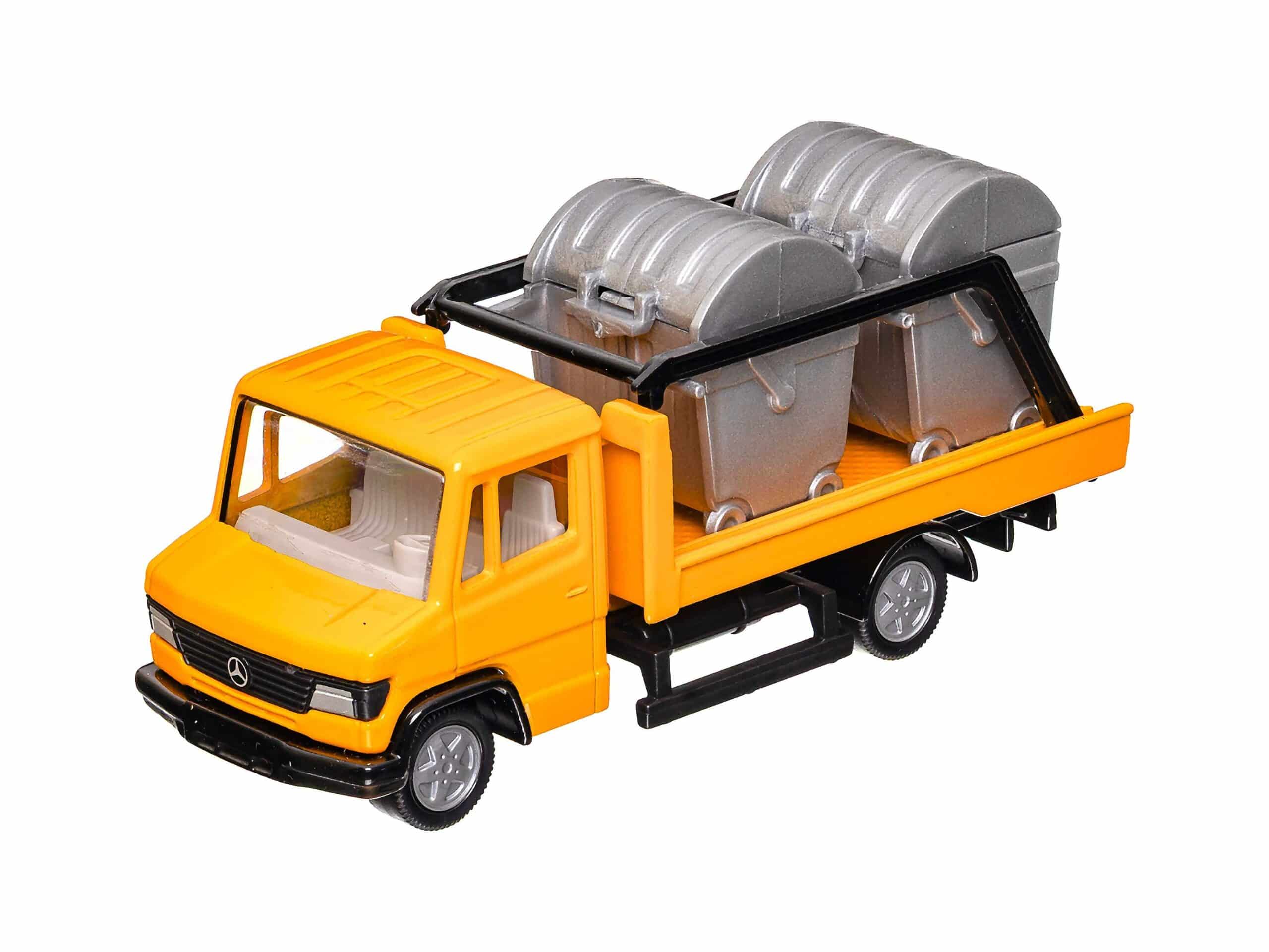 Siku 2017 Mercedes Vario Müllwagen mit 2 Mülltonnen 1:55 OVP 2 Siku 2017 Mercedes Vario Müllwagen mit 2 Mülltonnen 1:55 OVP – Bild 2