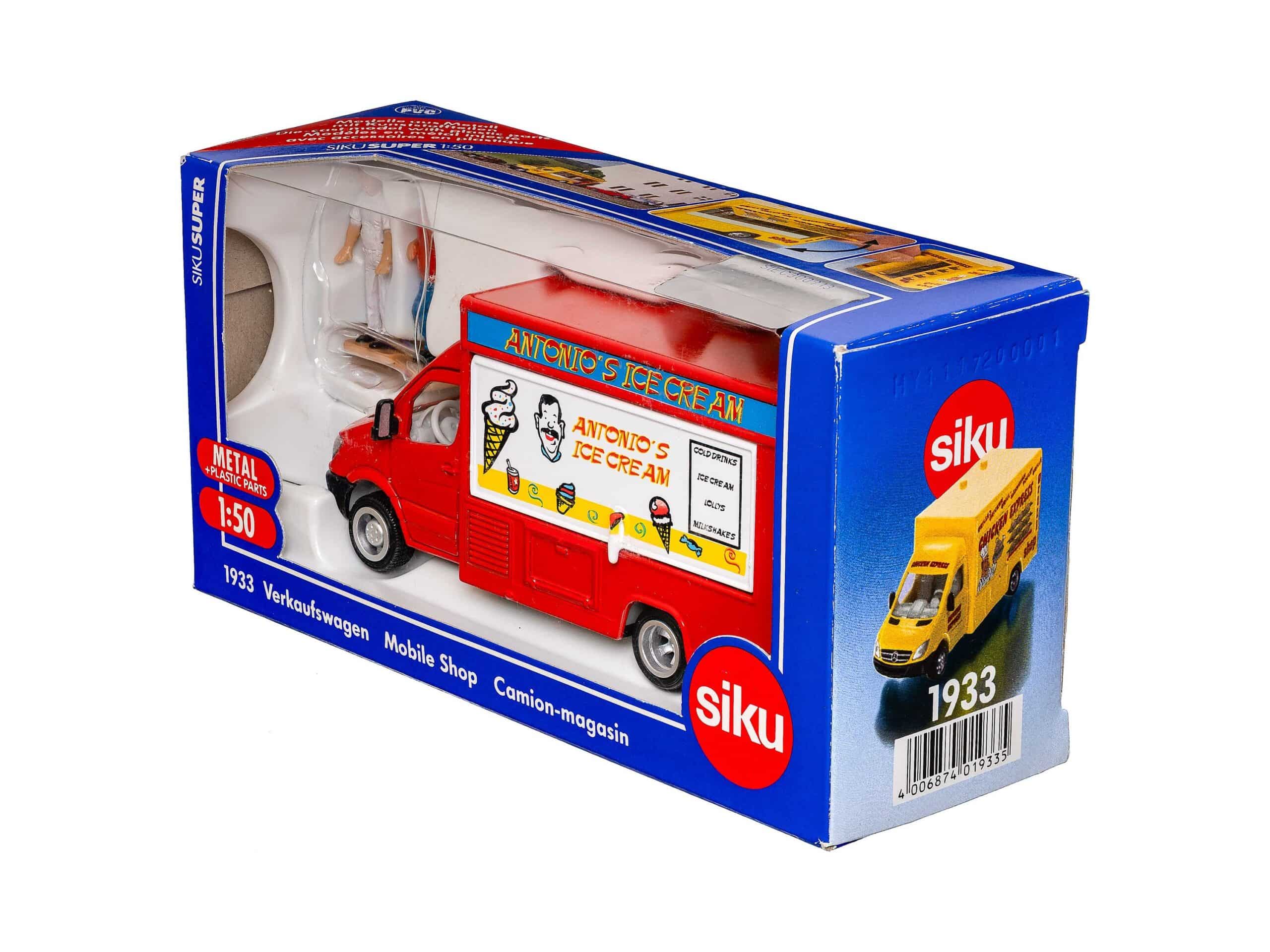 Siku 1933 Mercedes Verkaufswagen Antonios Icecream 1:50 OVP 1 Siku 1933 Mercedes Verkaufswagen Antonios Icecream 1:50 OVP