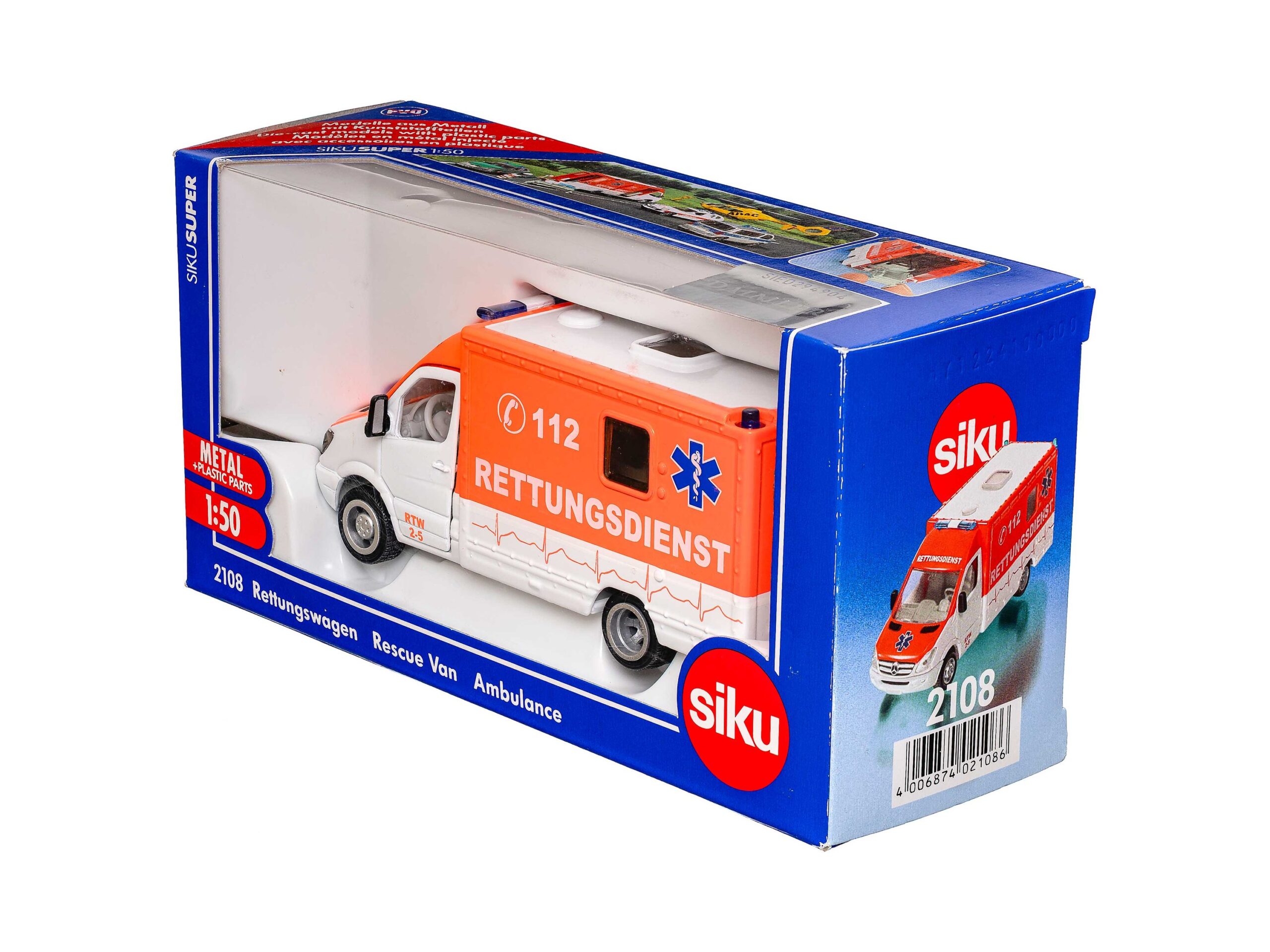 Siku 2108 Mercedes Rettungswagen 1:50 OVP 1 Siku 2108 Mercedes Rettungswagen 1:50 OVP