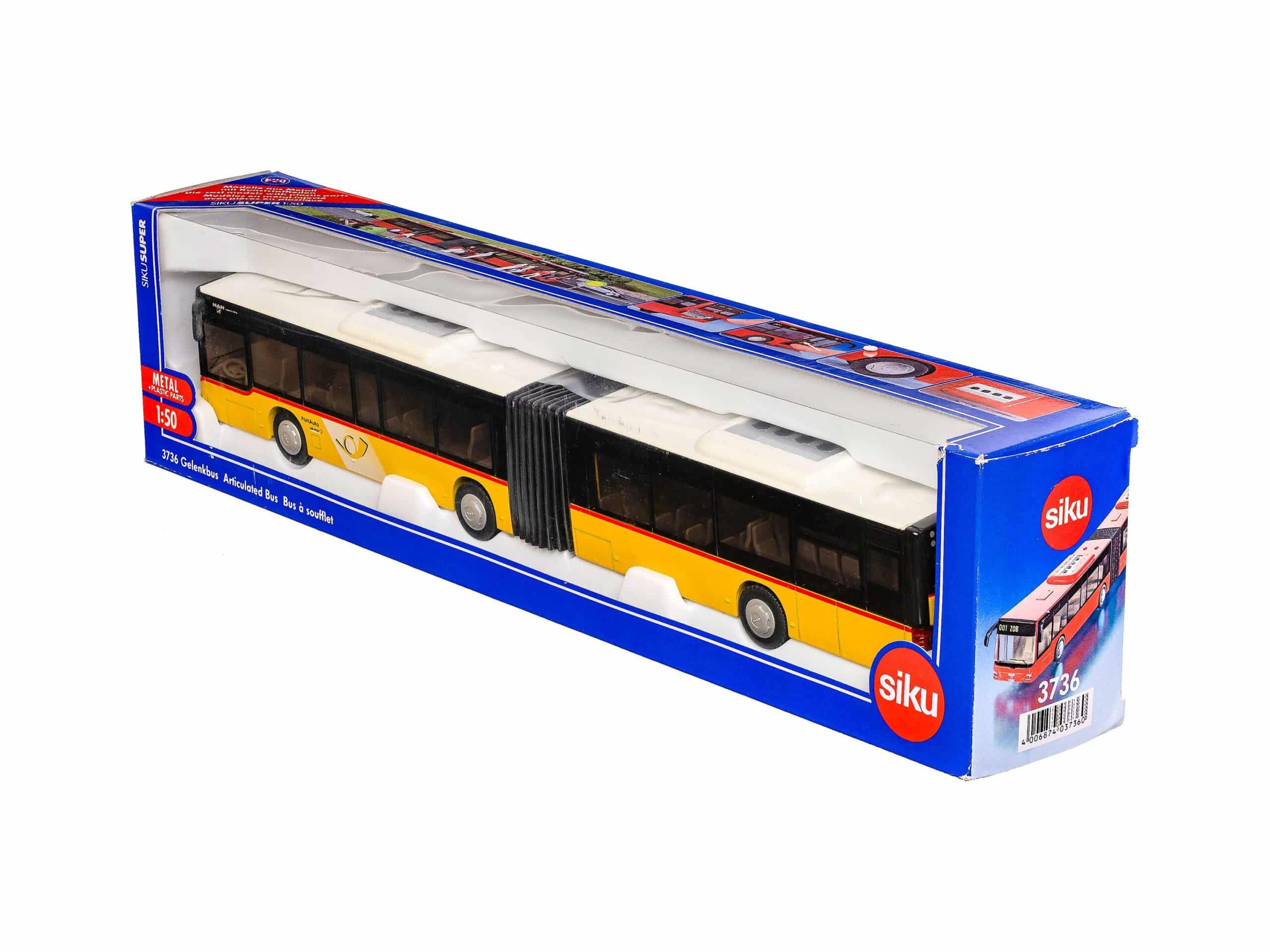 Siku 3736 MAN Gelenkbus PostAuto Die Post Schweiz 1:50 OVP 1 Siku 3736 MAN Gelenkbus PostAuto Die Post Schweiz 1:50 OVP