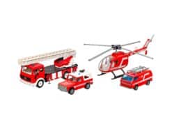 Siku 6317 Feuerwehr Set Drehleiter Hubschrauber Mercedes 1:55 OVP – Bild 3