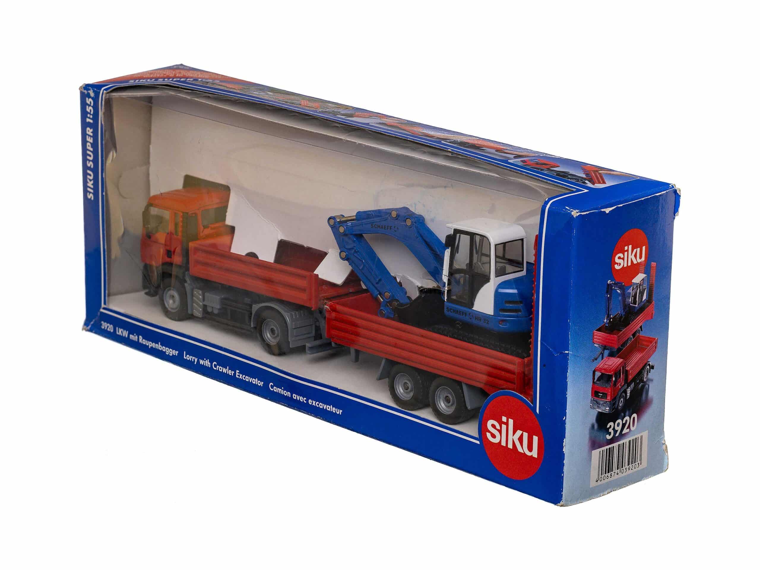 Siku 3920 LKW mit Raupenbagger (MAN) 1:55 OVP 1 Siku 3920 LKW mit Raupenbagger (MAN) 1:55 OVP