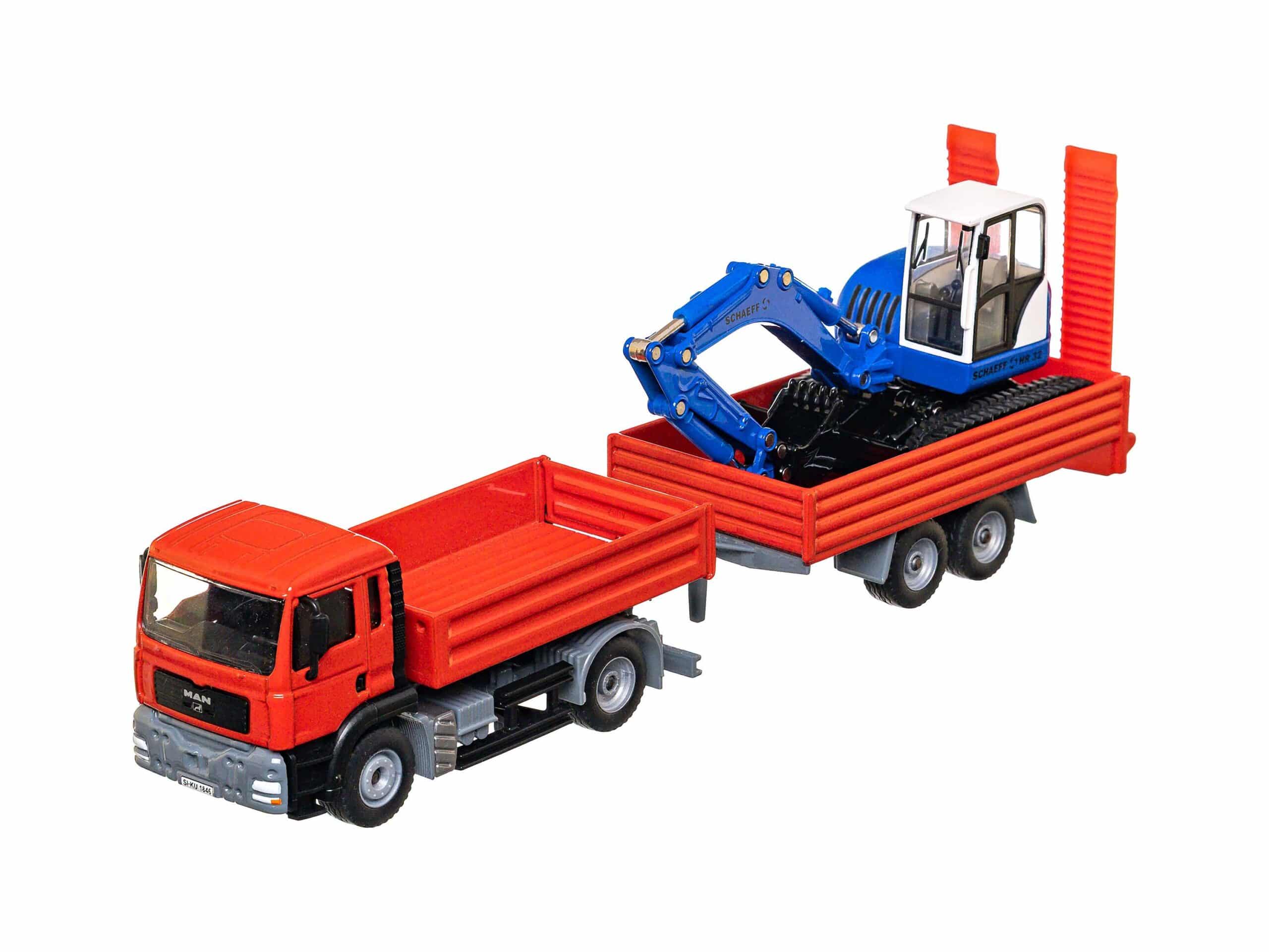 Siku 3920 LKW mit Raupenbagger (MAN) 1:55 OVP 2 Siku 3920 LKW mit Raupenbagger (MAN) 1:55 OVP – Bild 2