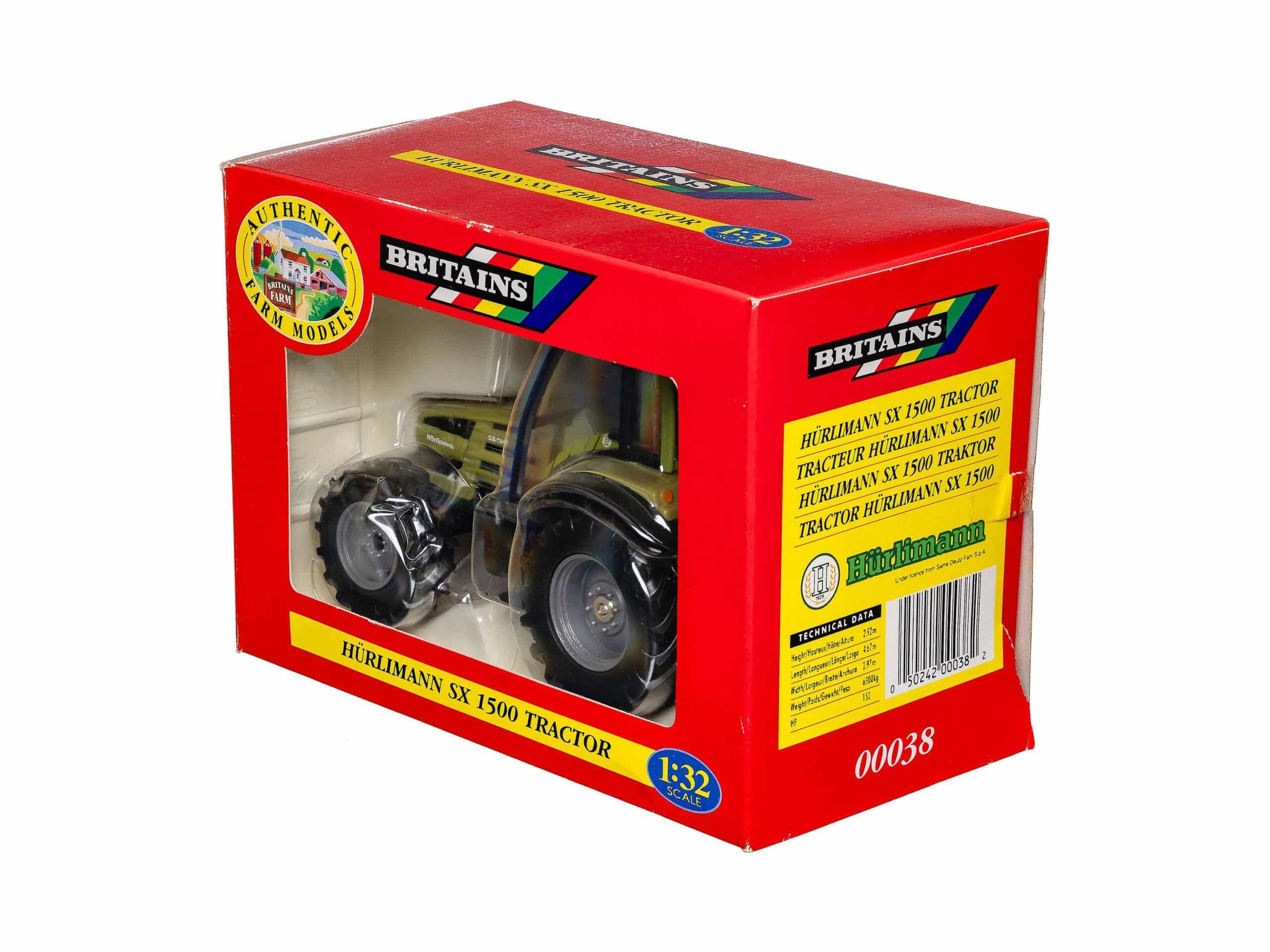 Britains 00038 Hürlimann SX 1500 Traktor 1:32 OVP 1 Britains 00038 Hürlimann SX 1500 Traktor 1:32 OVP