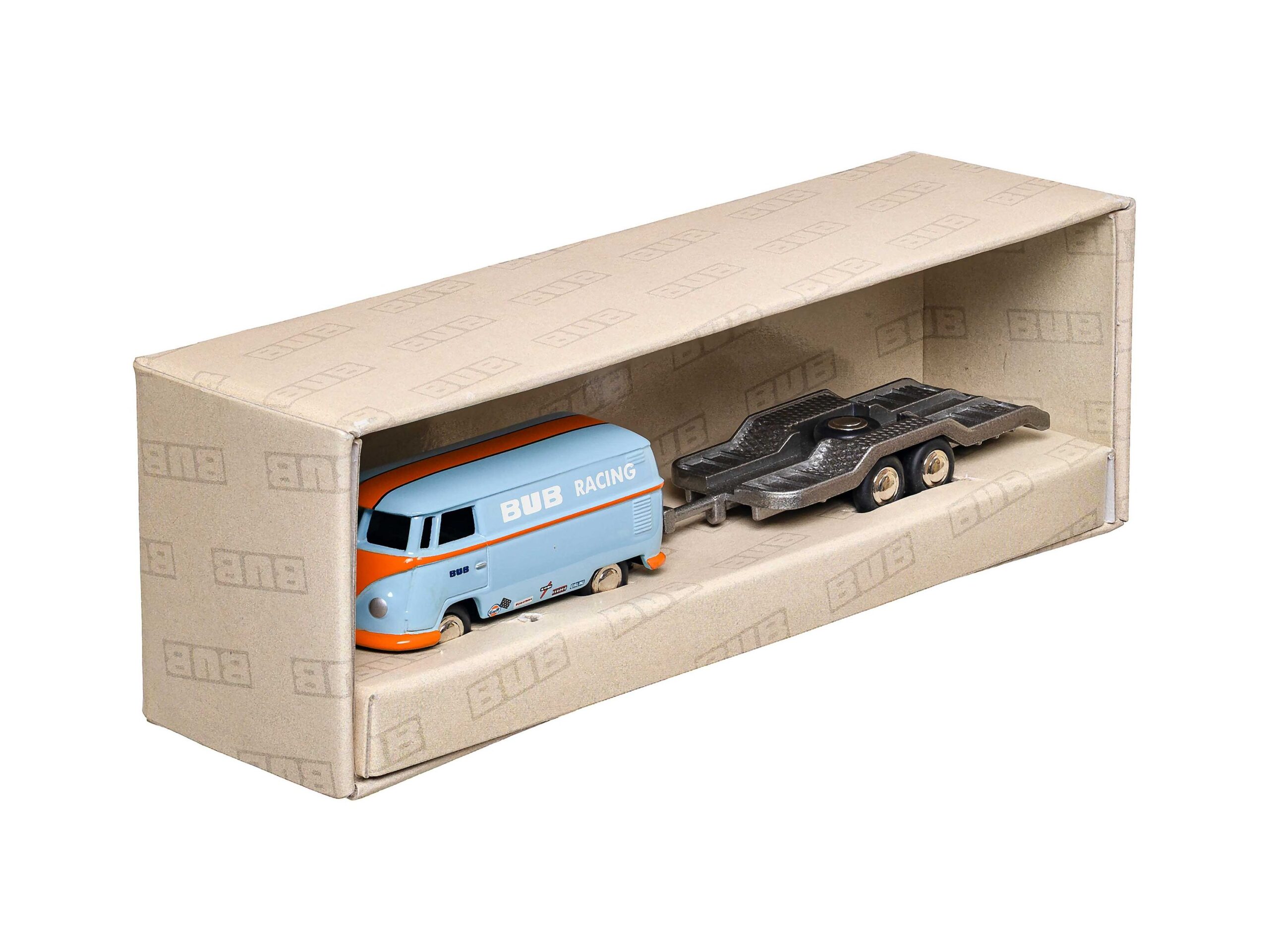 Bub 06513 VW Bus T1 mit Anhänger BUB Racing Edition 2004 1:87 OVP 2 Bub 06513 VW Bus T1 mit Anhänger BUB Racing Edition 2004 1:87 OVP – Bild 2