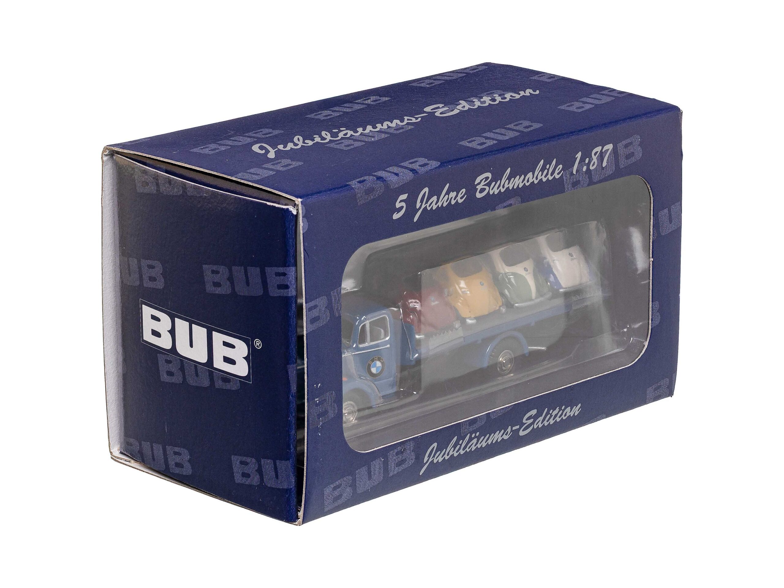 Bub Mercedes Benz L6600 mit 4 BMW Isetta 5 Jahre Bubmobile1:87 OVP 1 Bub Mercedes Benz L6600 mit 4 BMW Isetta 5 Jahre Bubmobile1:87 OVP
