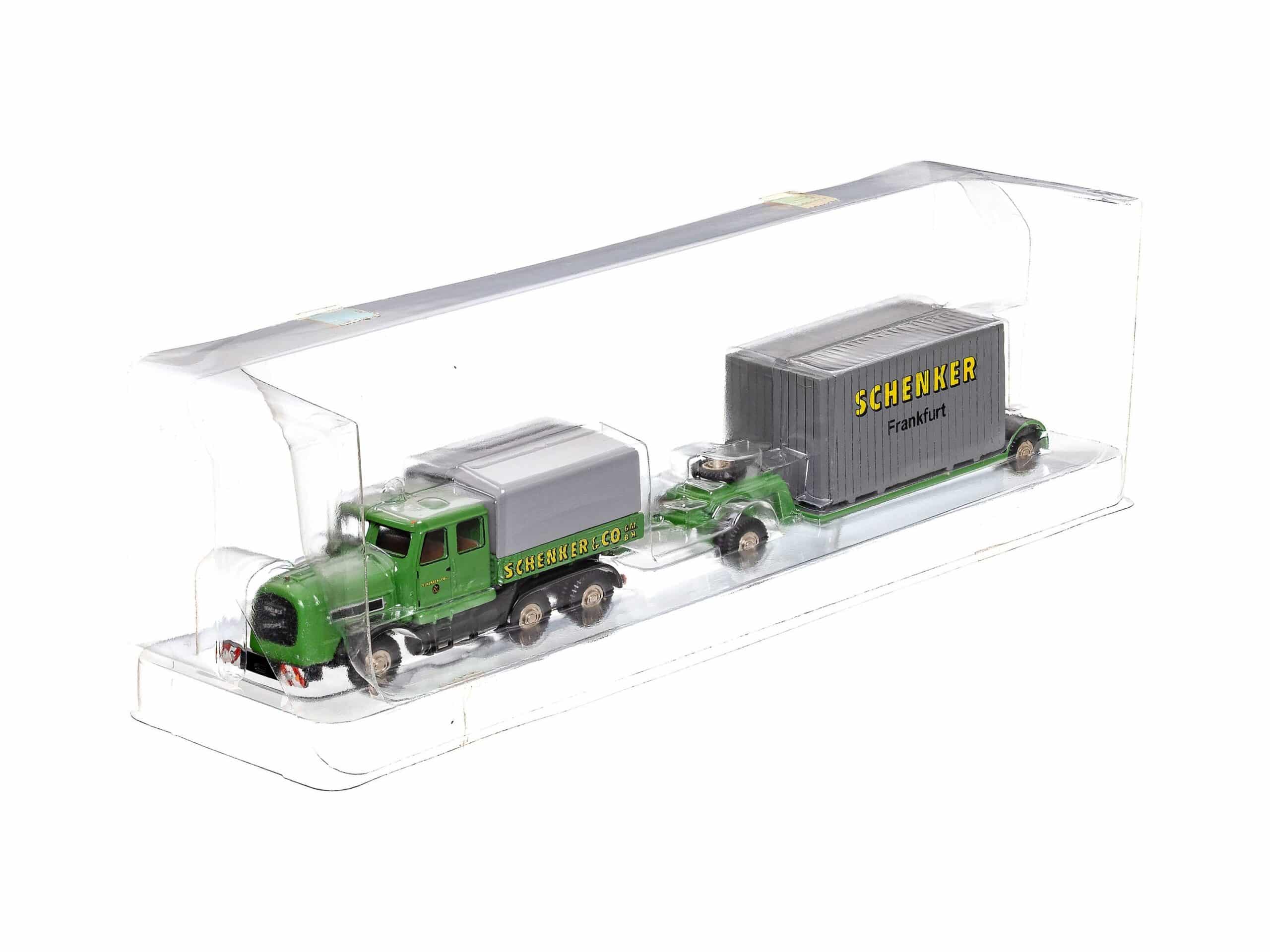 Bub Kaelble LKW mit Tieflade-Anhänger Schenker Frankfurt 1:87 OVP 2 Bub Kaelble LKW mit Tieflade-Anhänger Schenker Frankfurt 1:87 OVP – Bild 2
