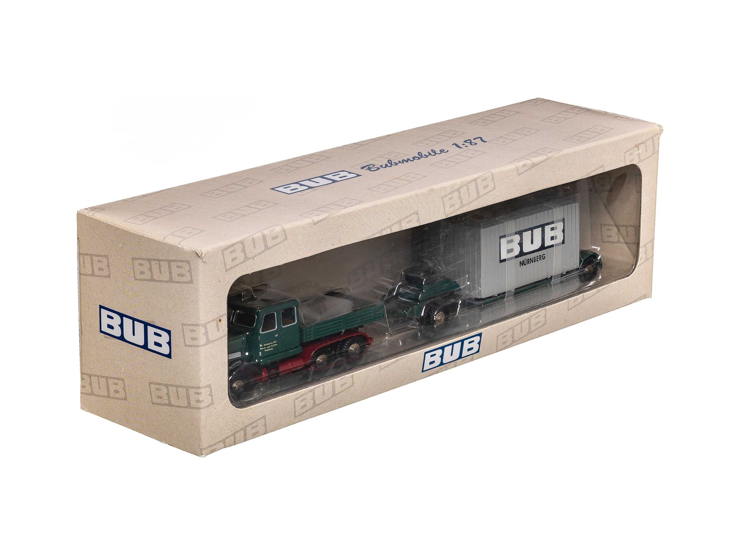 Bub 07000 Kaelble KDV 6Z mit Tieflade-Anhänger Bub Nürnberg 1:87 OVP 1 Bub 07000 Kaelble KDV 6Z mit Tieflade-Anhänger Bub Nürnberg 1:87 OVP