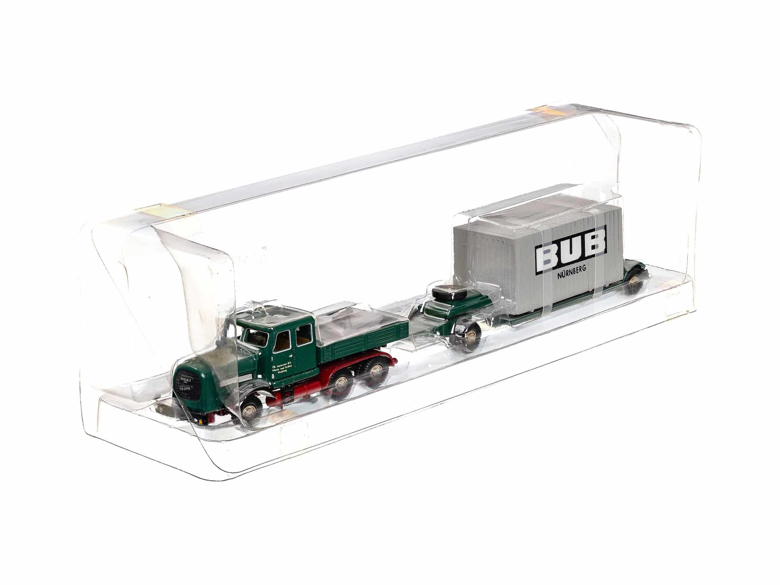 Bub 07000 Kaelble KDV 6Z mit Tieflade-Anhänger Bub Nürnberg 1:87 OVP 2 Bub 07000 Kaelble KDV 6Z mit Tieflade-Anhänger Bub Nürnberg 1:87 OVP – Bild 2