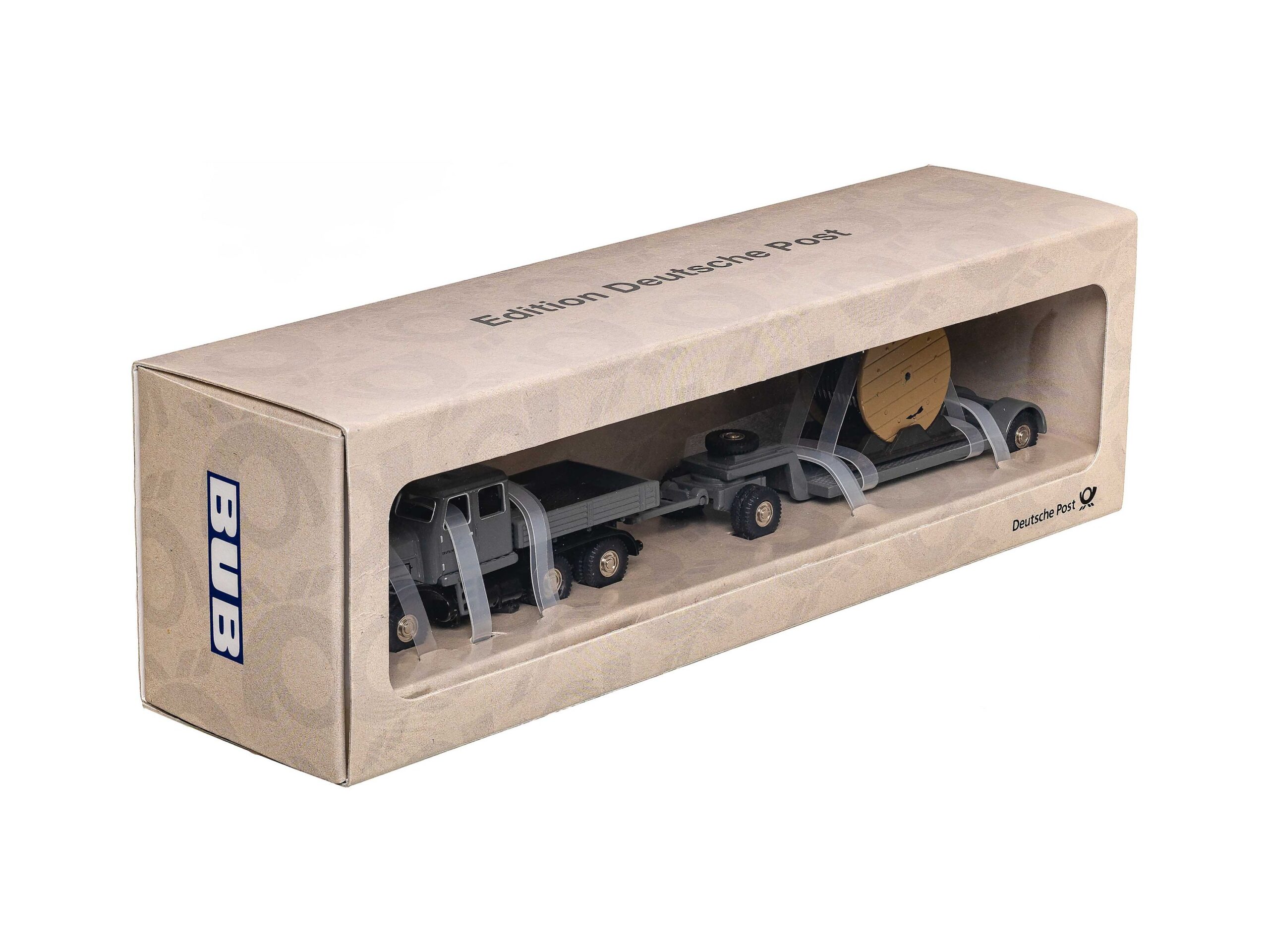 Bub Kaelble KDV mit Tieflade-Anhänger Deutsche Post 1:87 OVP 1 Bub Kaelble KDV mit Tieflade-Anhänger Deutsche Post 1:87 OVP