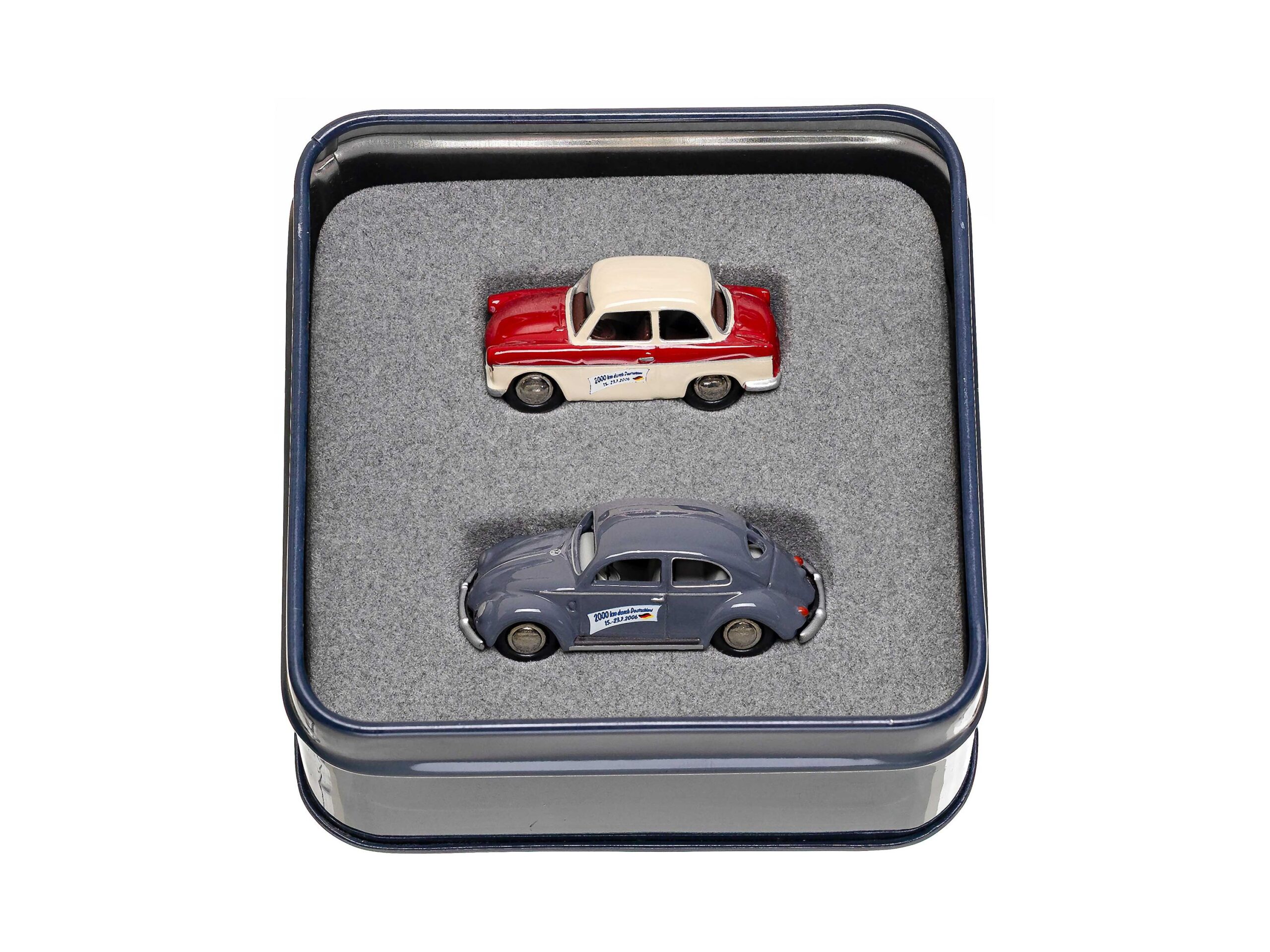 Bub VW Käfer und Trabant P50 2000km durch Deutschland 2006 1:87 OVP 2 Bub VW Käfer und Trabant P50 2000km durch Deutschland 2006 1:87 OVP – Bild 2