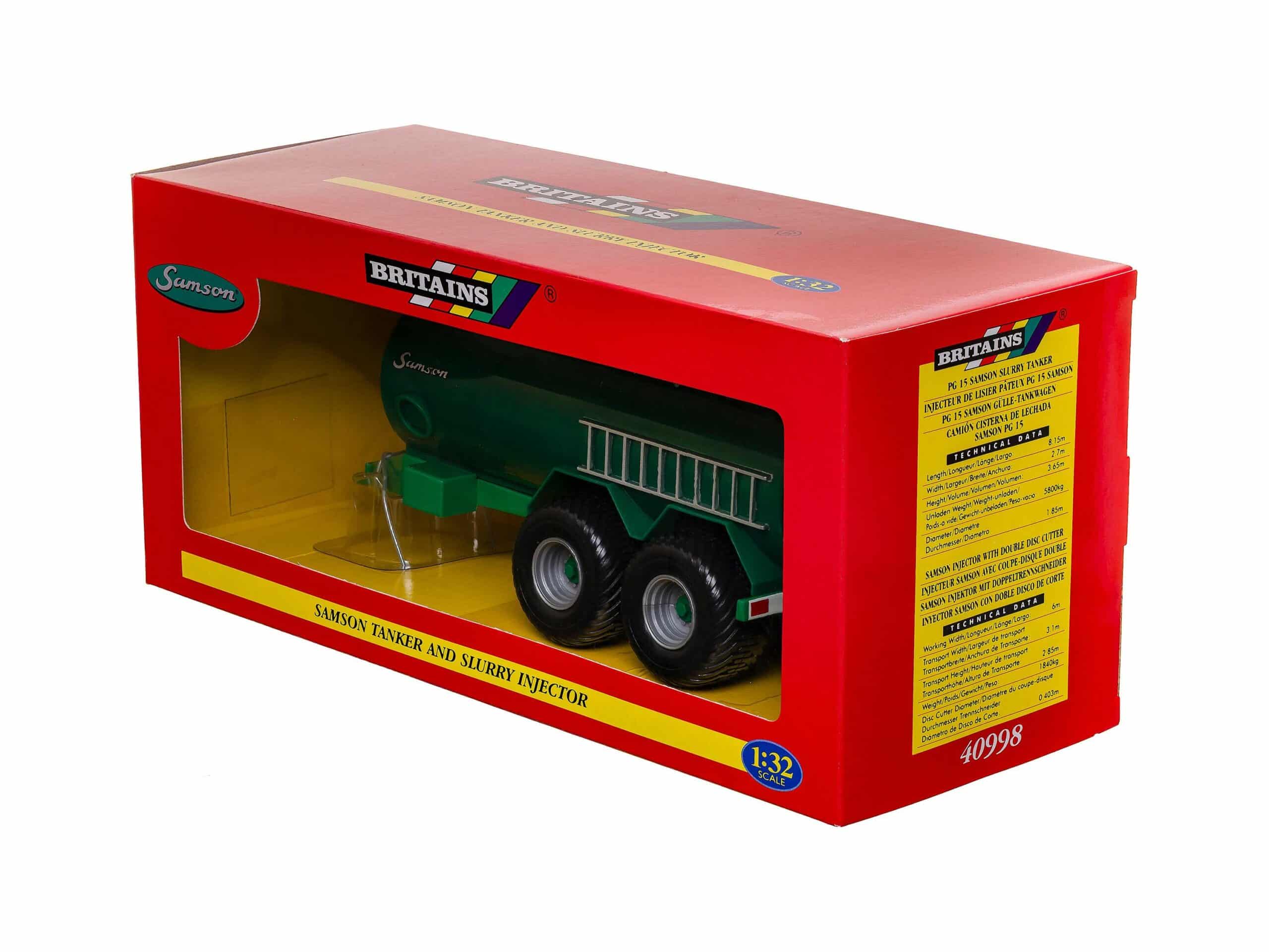 Britains 40998 Samson Tanker and Slurry Injector Anhänger 1:32 OVP 1 Britains 40998 Samson Tanker and Slurry Injector Anhänger 1:32 OVP