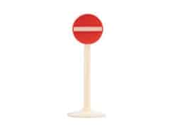 Siku Plastik Zubehör Schild V207 Verbot einer Fahrtrichtung oder Einfahrt