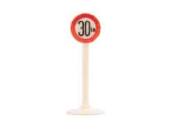 Siku Plastik Zubehör Schild V217 Verbot der Überschreitung von 30km/h