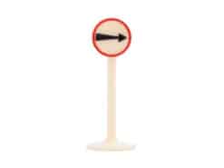 Siku Plastik Zubehör Schild V221 vorgeschriebene Fahrtrichtung Rechts