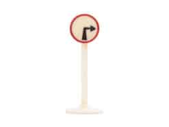 Siku Plastik Zubehör Schild V223 vorgeschriebene Fahrtrichtung rechts abbiegen