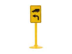 Siku Plastik Zubehör Schild V373 Vorwegweiser für LKW Verkehr links