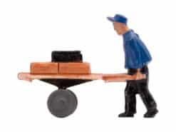 Siku Plastik Zubehör Figur V431 Gepäckträger mit Karre (schiebend)