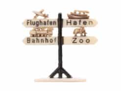 Siku Plastik Zubehör Schild V553 doppelter Stadtwegweiser (Flughafen Hafen)